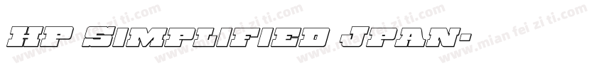HP Simplified Jpan字体转换